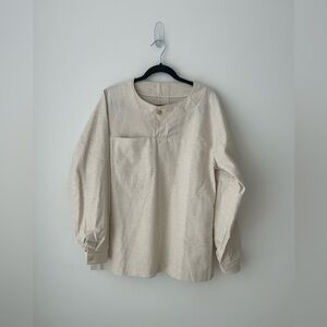 Men's Cream Button-Up Shirt